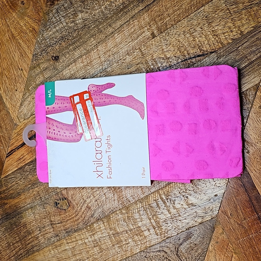 Xhilaration pink fashion tights sz M/L